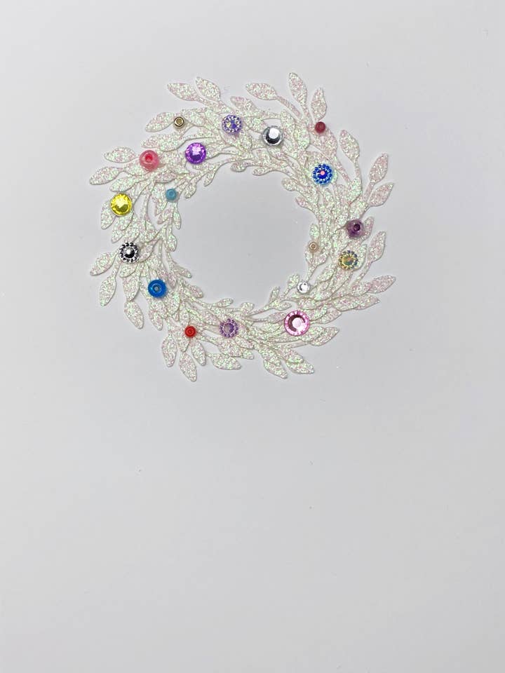 White Ornament Wreath for wholesale by niqueCards