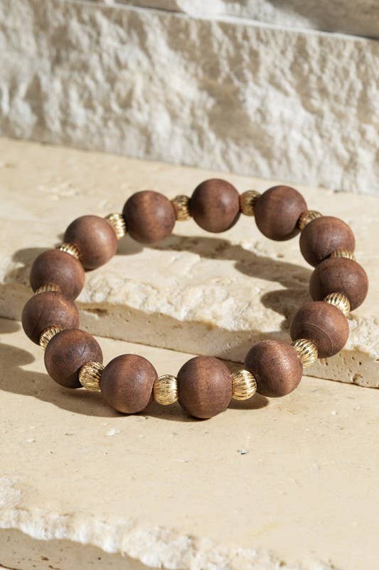 Shop Neighbors – wholesale Pärlarmband – Stretch trä pärlstav armband2