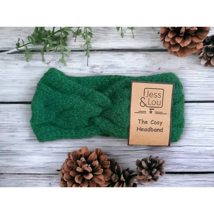 Jess & Lou – wholesale Pannband - Dam – Mysigt kabelstickat knut främre pannband1