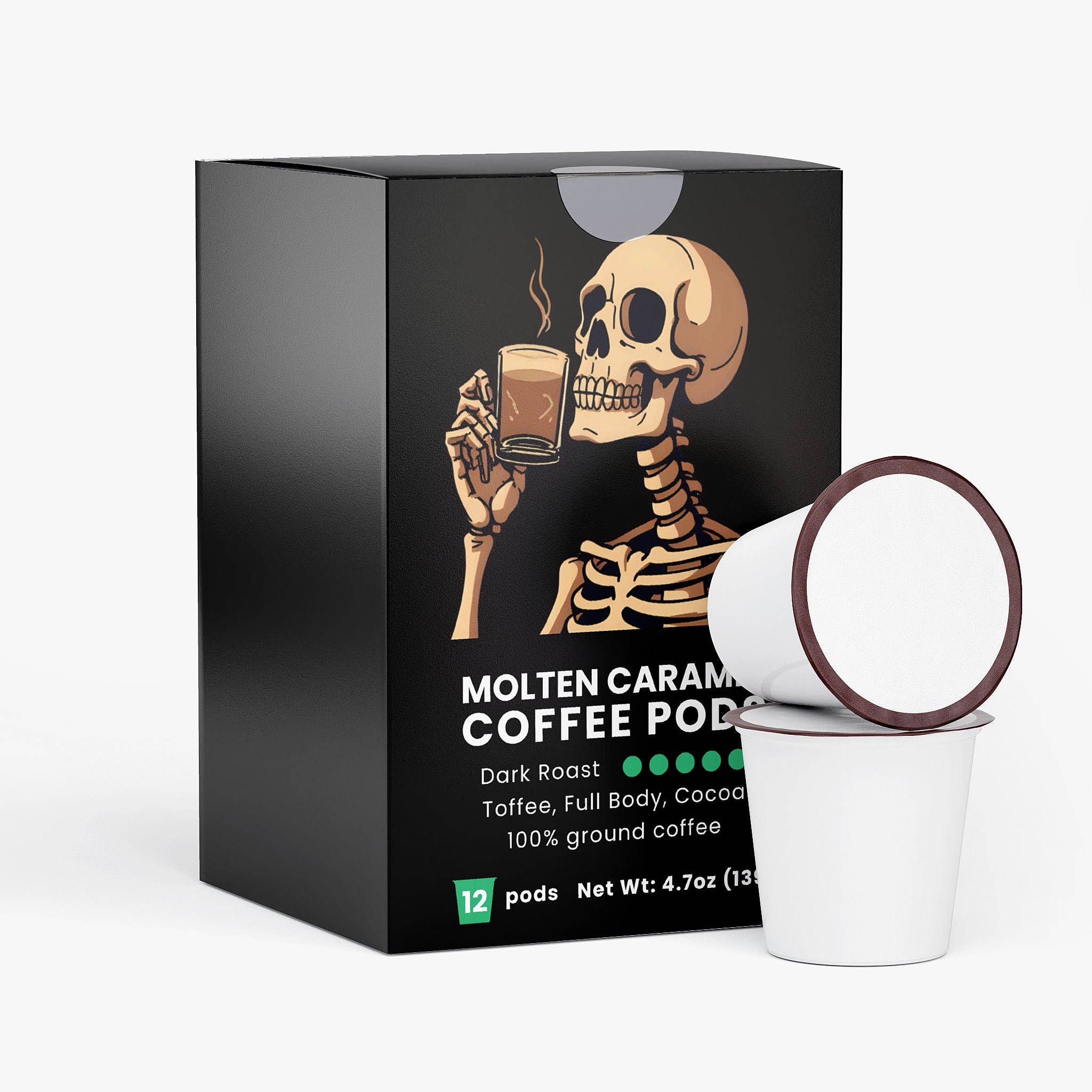 Molten Caramel Coffee Pods by Project M for wholesale by Mass Cast, LLC