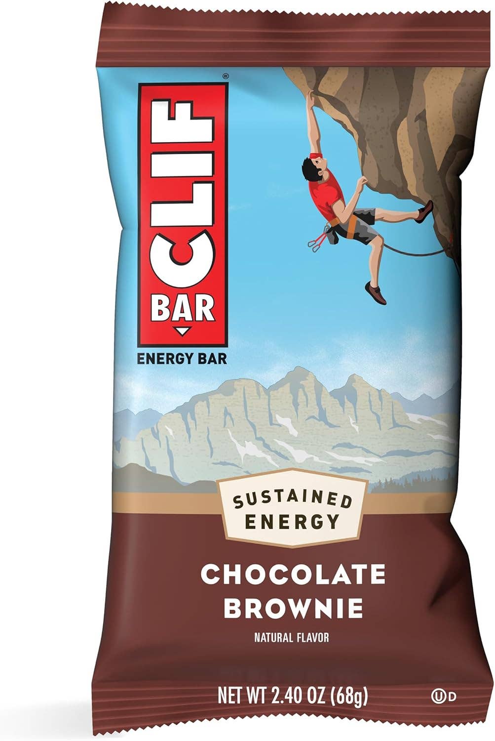 Snacky Candy - Vente Barres de céréales - Clif Bar Brownie au Chocolat 68g boîte de 121