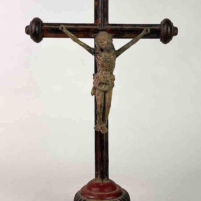 Antique French-Vietnamese Catholic Crucifix for wholesale by The Niger Bend
