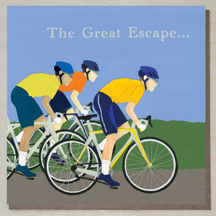 Cycling Card (great escape) for wholesale by Windsock Press