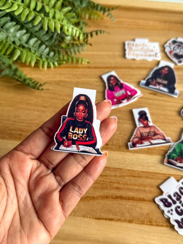 Marque-page magnétique "Lady Boss" pour la vente par Tia’s Dream Design Co