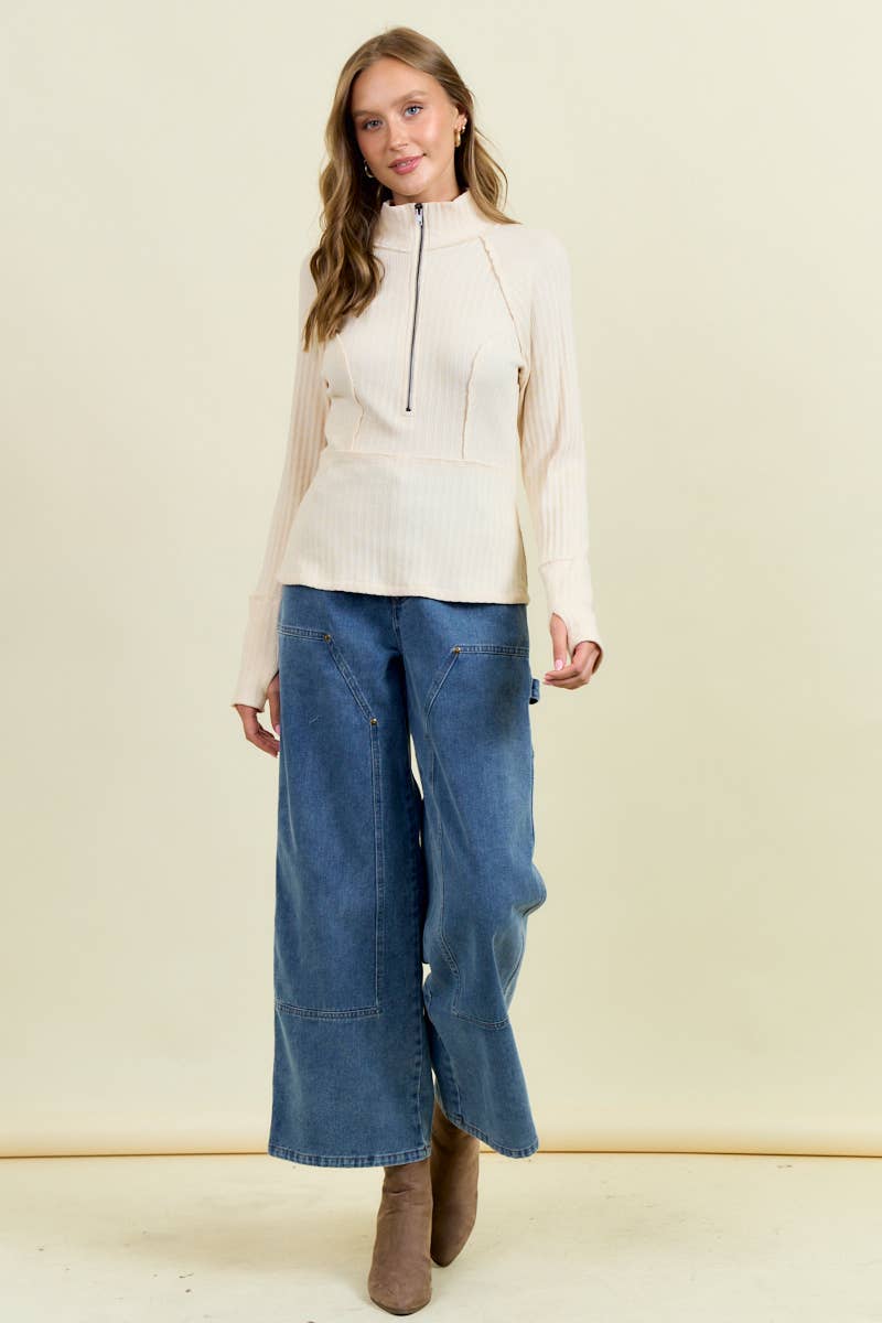 Relaxed Straight Fit Denim Carpenter Pants - 8843P for wholesale on Faire3
