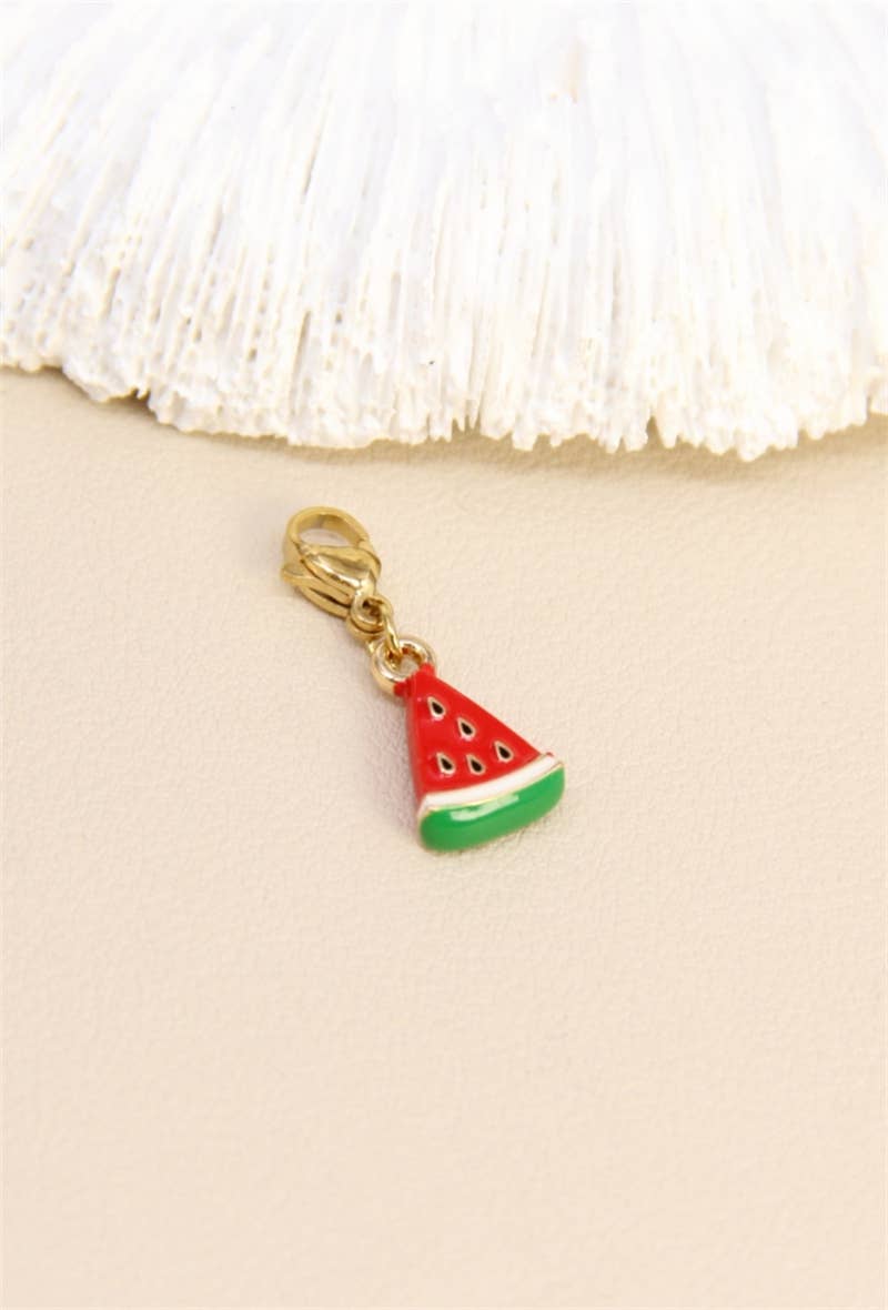 Red Stainless Steel Watermelon Pendant – Freshness for wholesale on Faire0