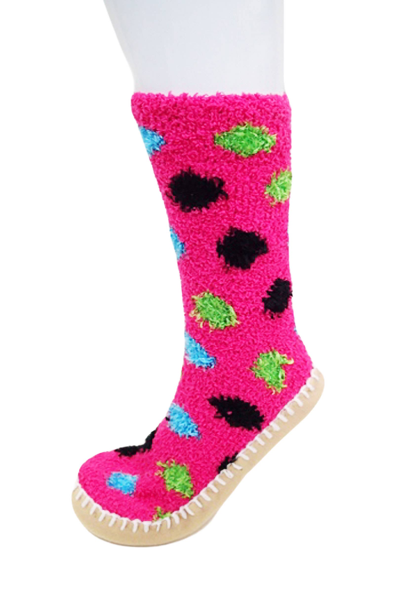 ASSORTED Colorful Fuzzy Cozy Mid-Crew Sock Slippers for wholesale on Faire3