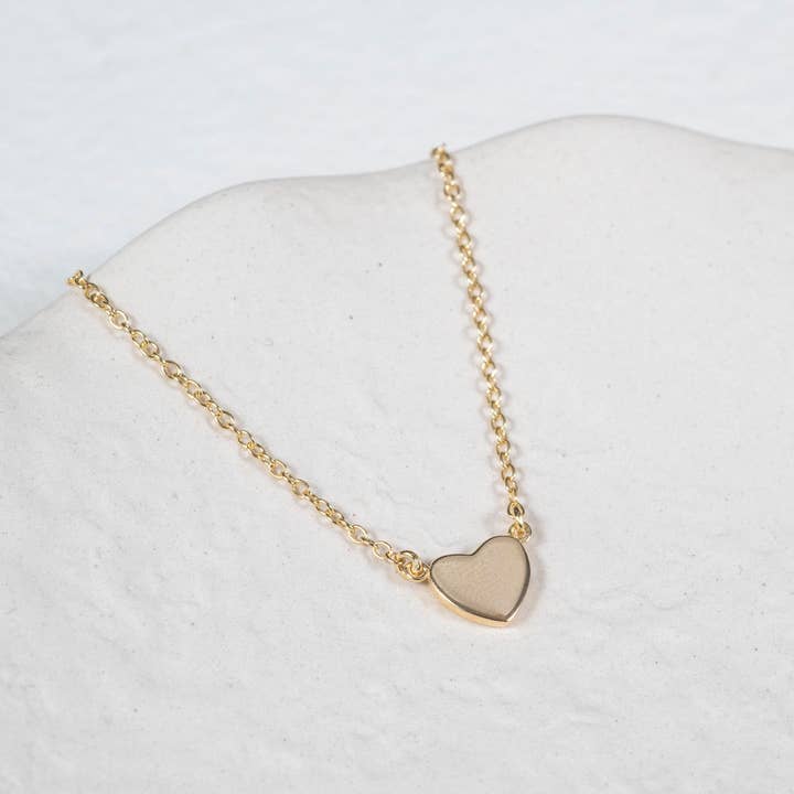 Auree Jewellery – wholesale Pendant/charm necklace – Verona Gold Vermeil Full Heart Necklace2