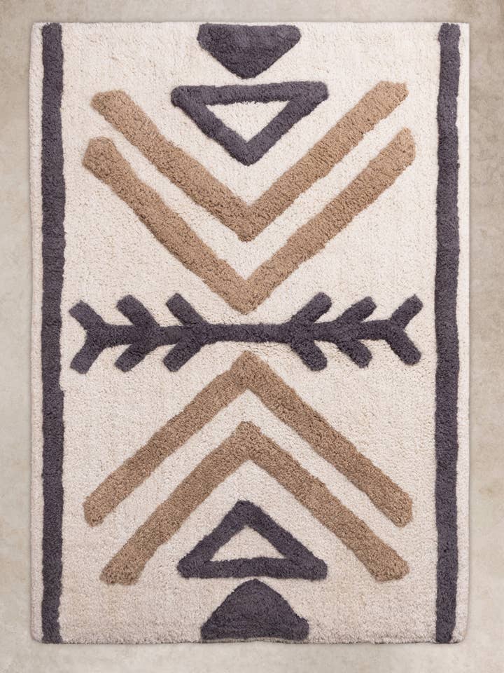Sitara Geometric Cotton Bath Mat · 24″×36″ for wholesale by GAURI KOHLI