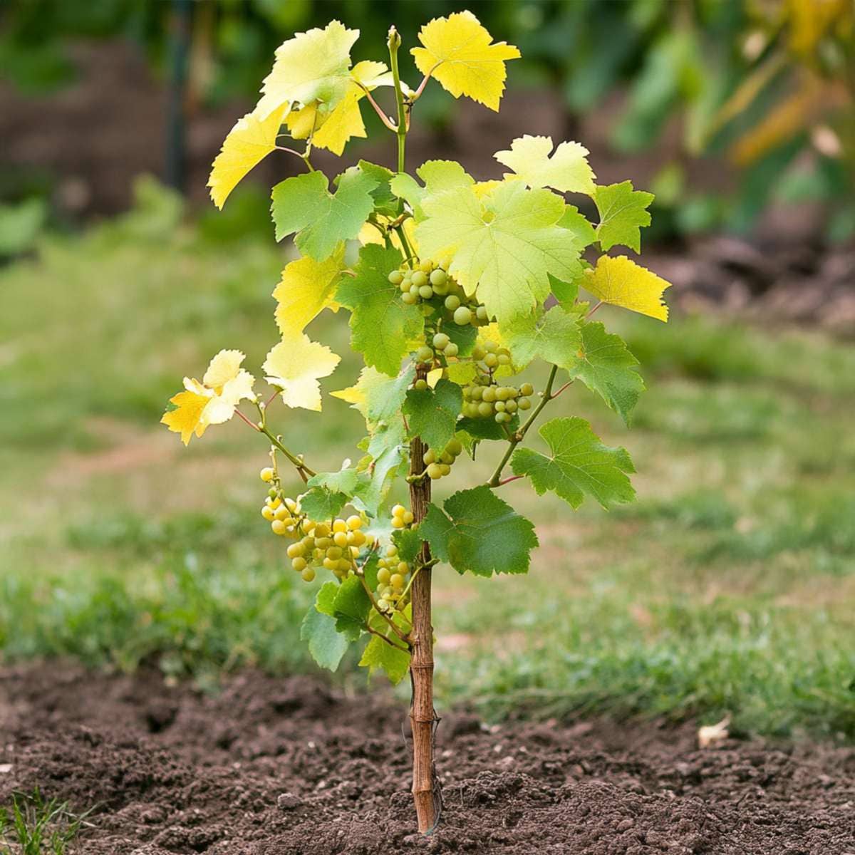 Oasis of Life - Wholesale Live Plant - Grape Vine – Vitis Vinifera 'Himrod' – Height 60–75cm – Ø21cm – White table grape with sweet, golden-yellow fruits – Robust, self-pollinating grape vine – Hardy fruit plant for garden & terrace2