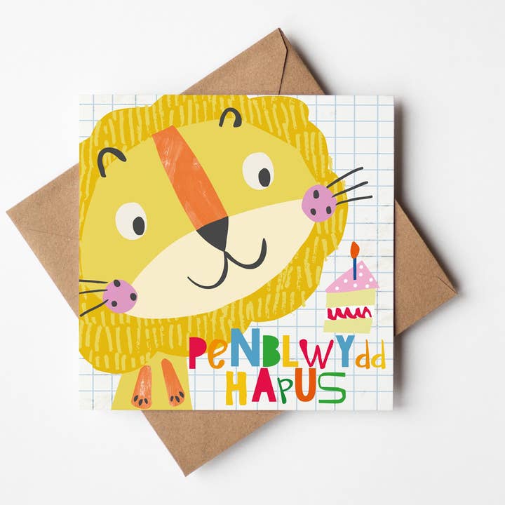 Penblwydd Hapus Lion for wholesale by Designs by flo