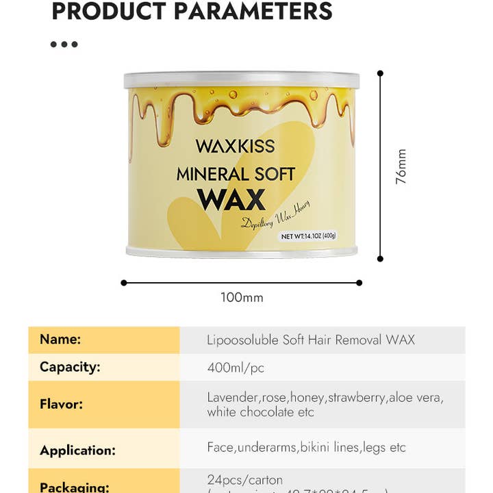 The cosmax - Wholesale Body hair removal product - Waxkiss Professional Strip Wax - Honey3