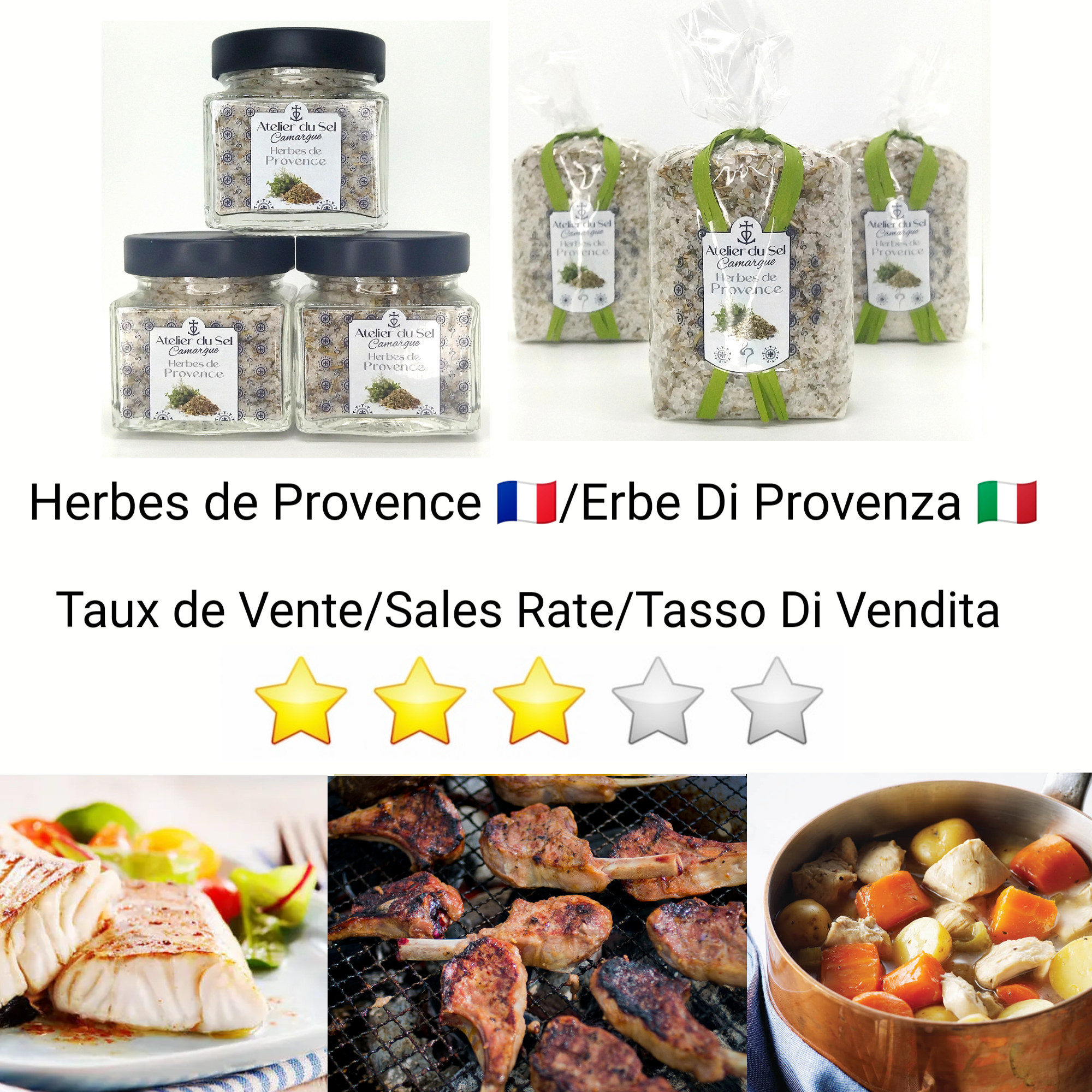 Atelier du Sel Camargue - Wholesale Salt - Salt with “Herbes de Provence” - 200gr2
