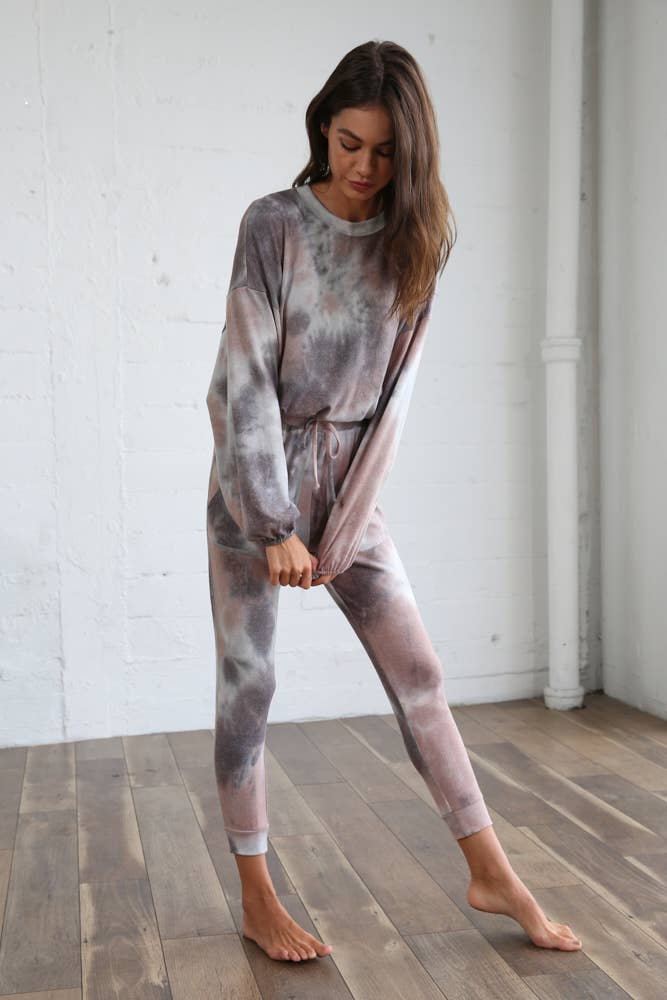 Mocha Charcoal BP835 | Knit French Terry Front Waist Strap Top for wholesale on Faire1