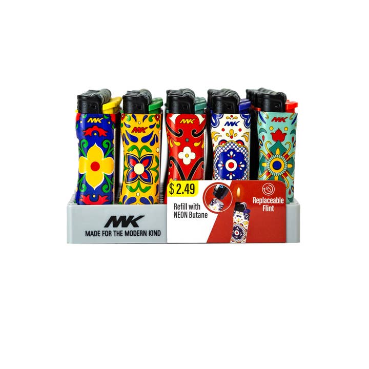 MK Lighter Company – wholesale Lighter – MK Lighter 9G Flint Strike Refillable Lighters Talaver-50PC1