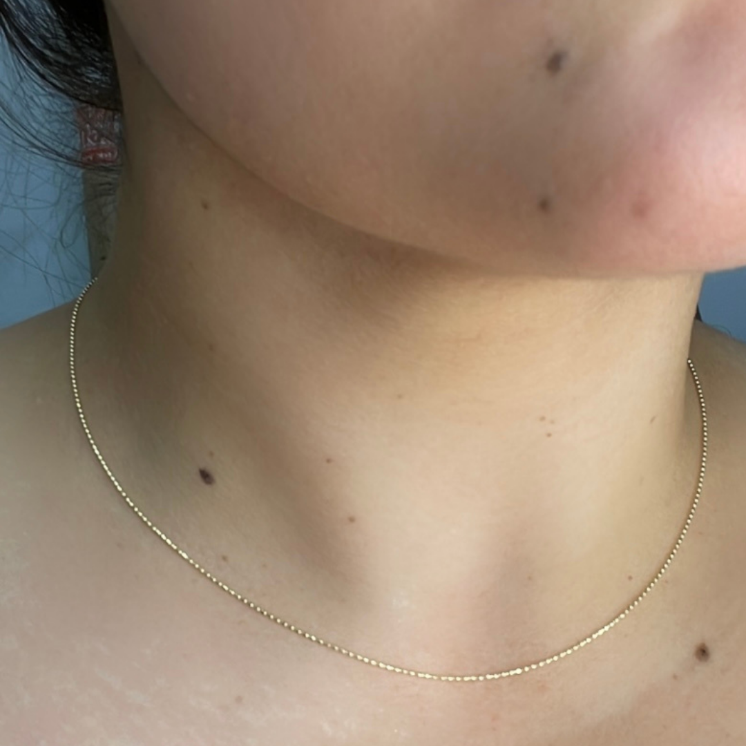 Tresor Jewelry Inc. - Venta al por mayor Collares de cadenas y eslabones - 080CP. Cadena de Bolas de Oro Macizo de 14K0