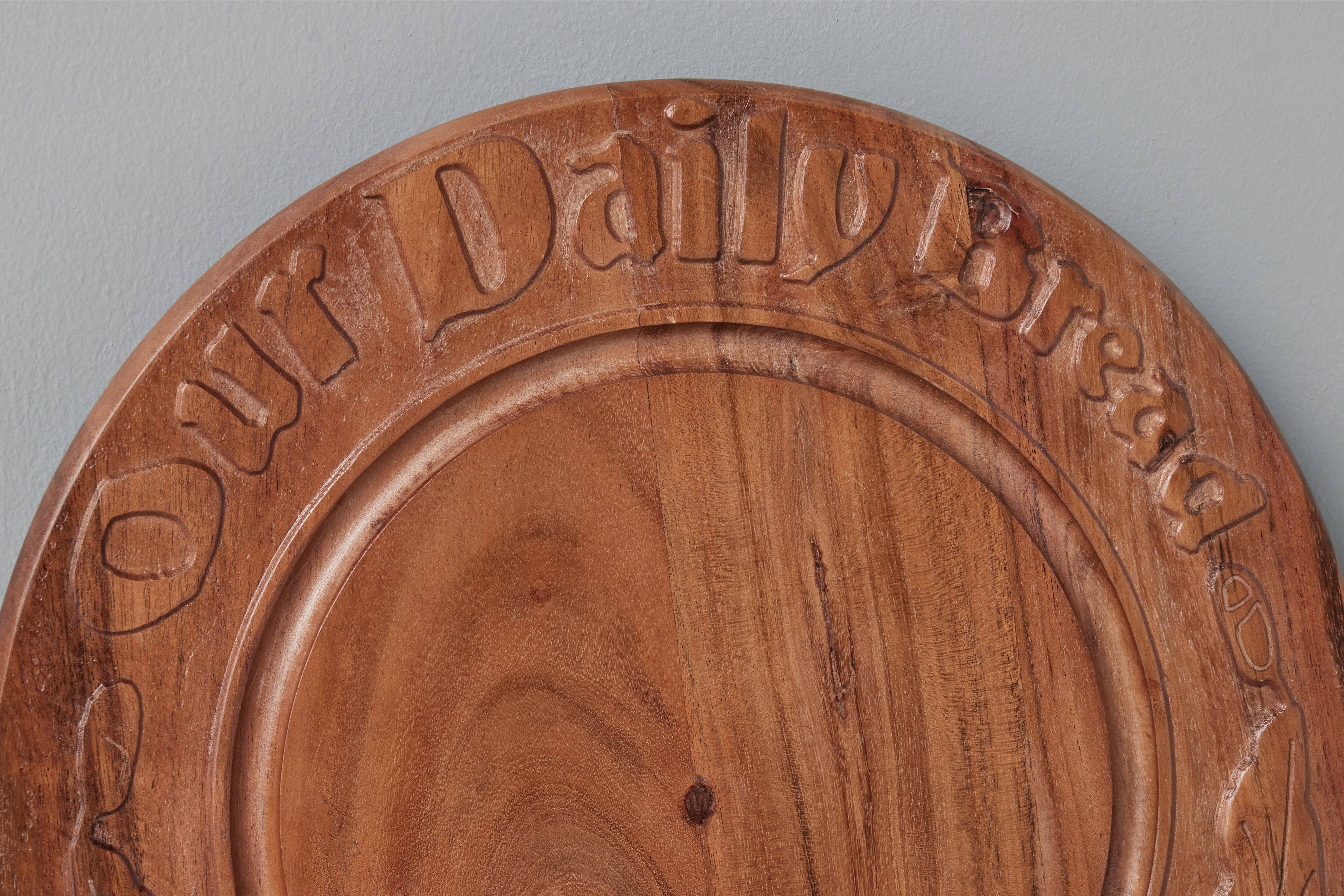 etúHOME - Wholesale Cutting Board - Vintage English Bread Board: Our Daily Bread, Medium, Natural1