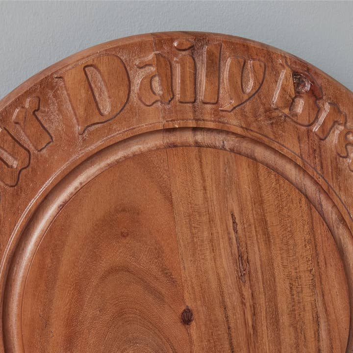 etúHOME - Wholesale Cutting Board - Vintage English Bread Board: Our Daily Bread, Medium, Natural1