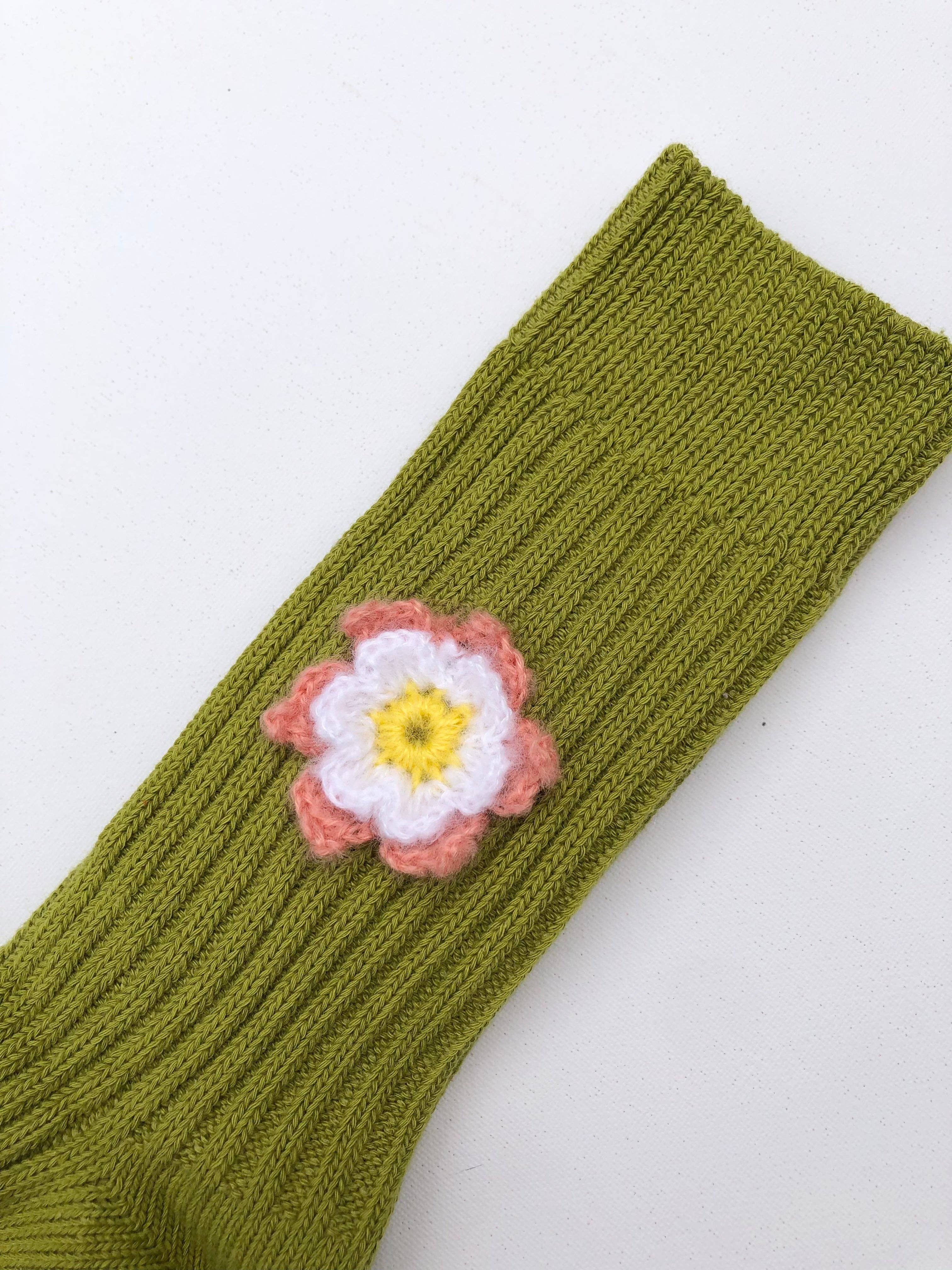 Billy Bamboo - Wholesale Socks - Women's - CROCHET DAFFODILS COTTON SOCKS6