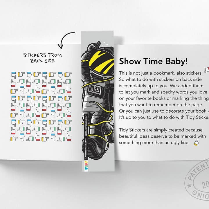 80 Adesivo con dito puntato aggiunto al segnalibro per la vendita all'ingrosso da parte di Tidy Stickers