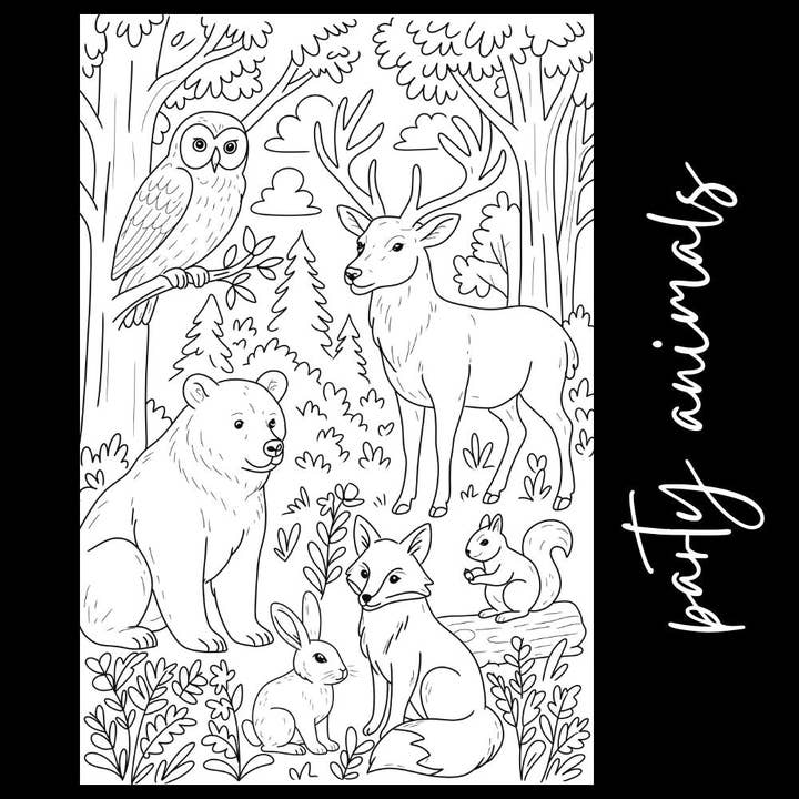 Party Animals – Giant Coloring Page (24x36") for wholesale by Tons of Hues