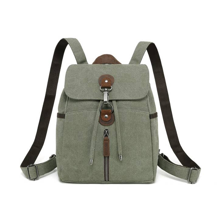 Mochila de lona multifuncional MF 551 (verde) para venta al por mayor de Davan