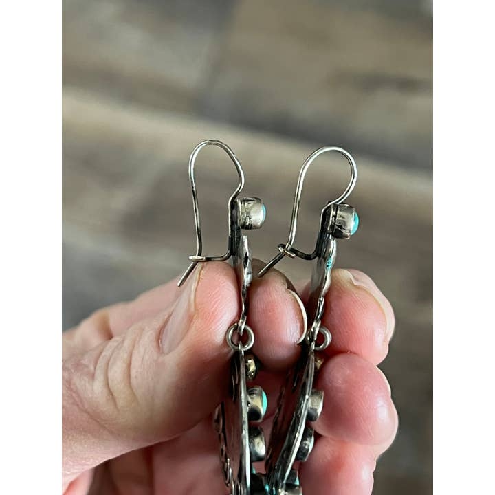 Nizhonitradersllc - Wholesale Dangle Earrings - Federico Jimenez Sterling Silver and Turquoise Butterfly Dangle Earrings6
