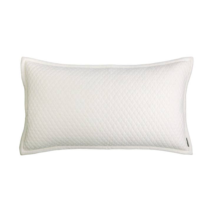 Cuscino matrimoniale trapuntato Laurie avorio Basketweave 20x36 per la vendita all'ingrosso da parte di Lili Alessandra