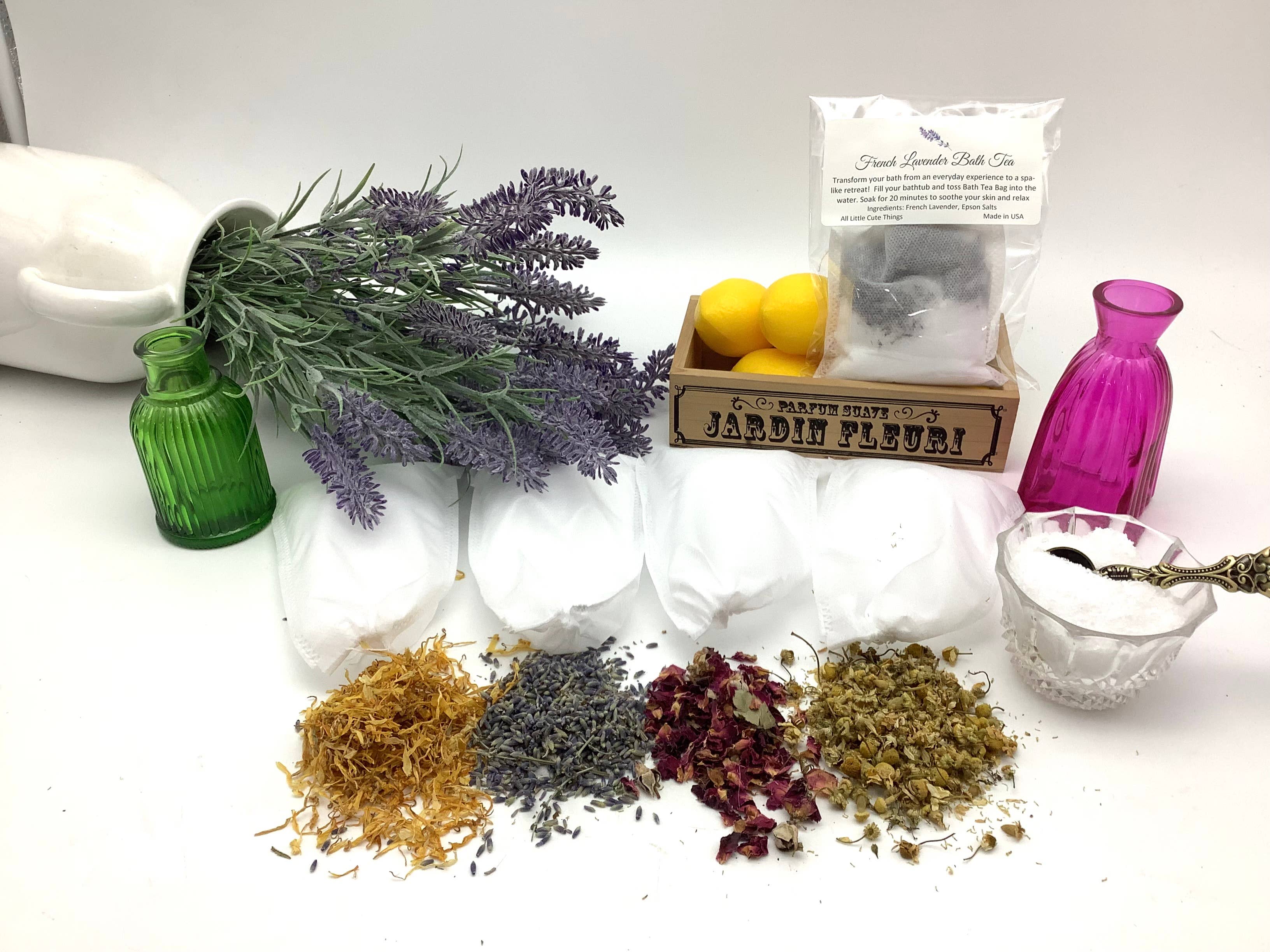 All Little Cute Things - Wholesale Bath Salts - Bath Tea Bags, French Lavender and Sea Salts Spa Soak3