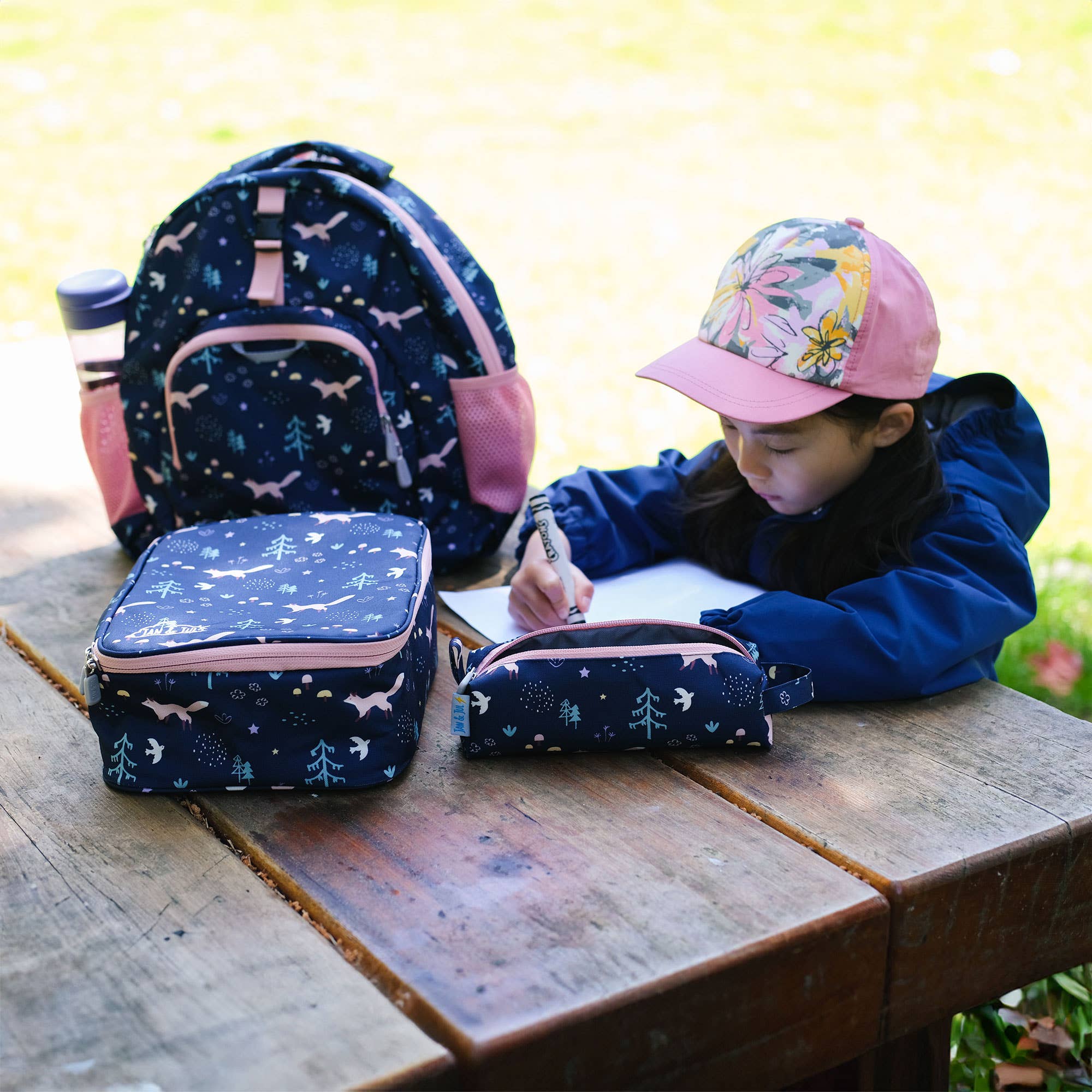 Jan & Jul - Wholesale Lunch Bag/Box - Kids - Navy Forest | Kids Lunch Bag4