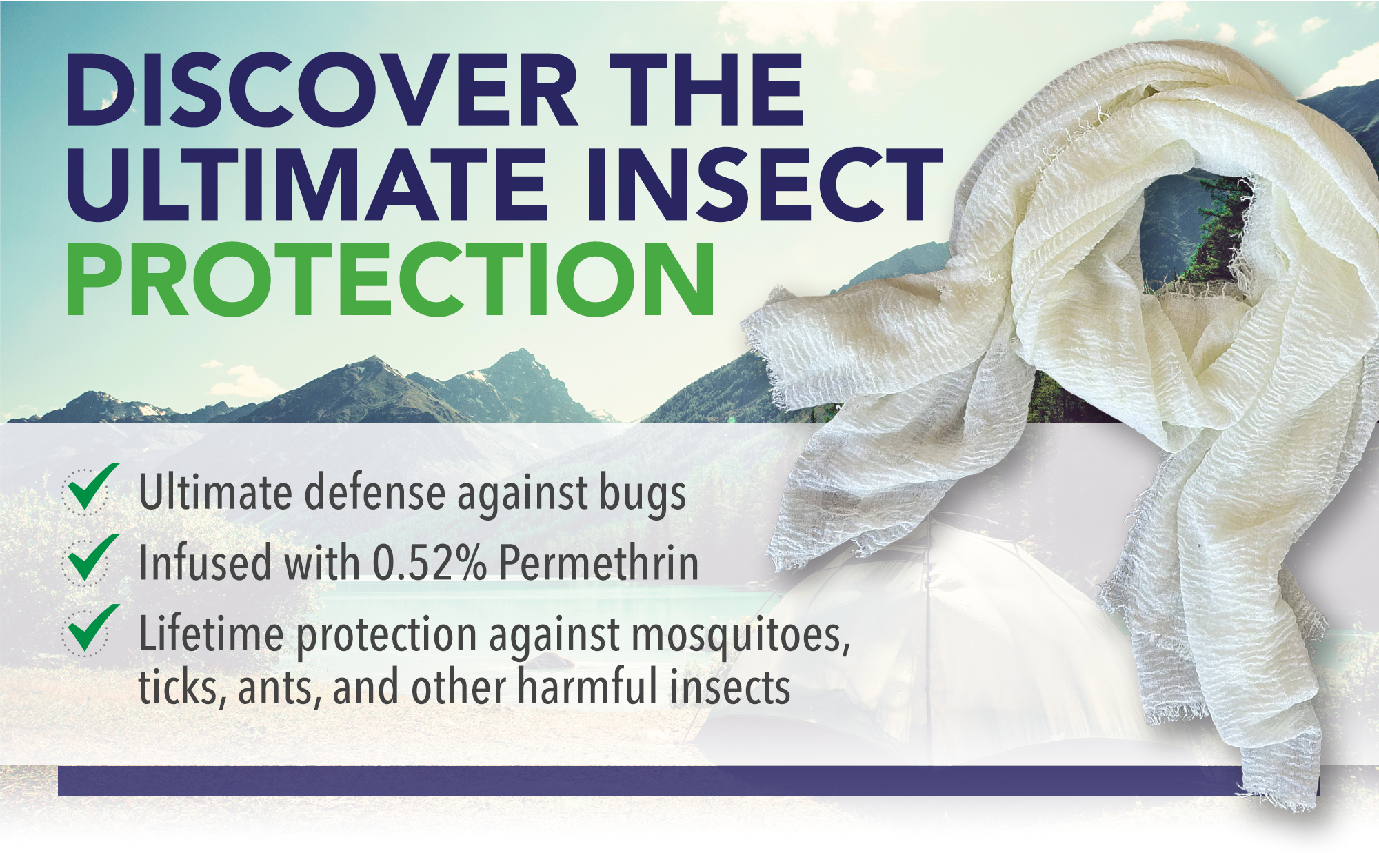 Chloe & Lex - Vente Écharpe – femme - Écharpe anti-insectes Insect Shield Protection pour femmes11