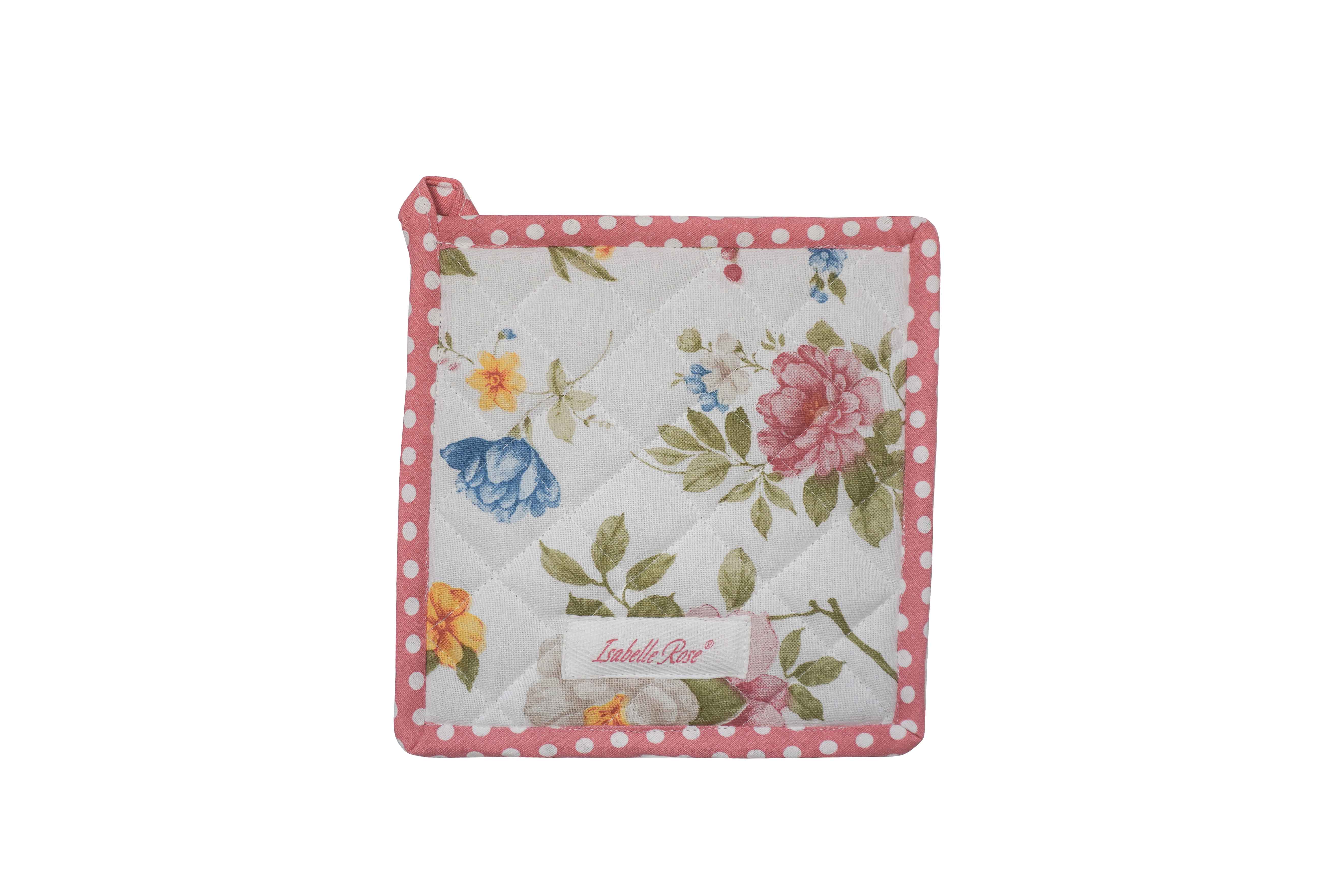 Isabelle Rose - Wholesale Oven Mitt/Pot Holder - Pot holder English Garden 20x20 cm Isabelle Rose