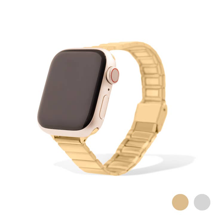 Pulseira de Relógio Inteligente em Aço Inoxidável com PVD de Ouro 18K por atacado de WJW