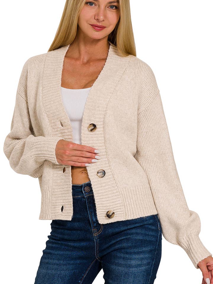 Melange Button Front Sweater Cardigan and other Purchase Wholesale button cardigan. Free Returns & Net 60 Terms on Faire trending on Faire.