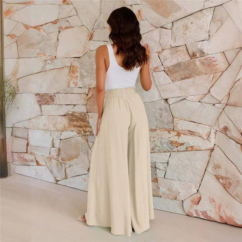 UZ Wholesale Store - Vendita all'ingrosso Pantalone - Donna - Pantaloni larghi in tinta unita dalla vestibilità rilassata6