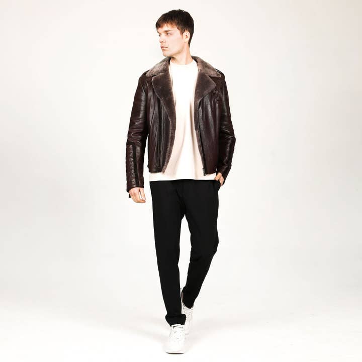 Dericlub – Großhandel Lederjacke – Herren – Herren-Jacke und Mantel aus echtem Lammleder mit Fell2