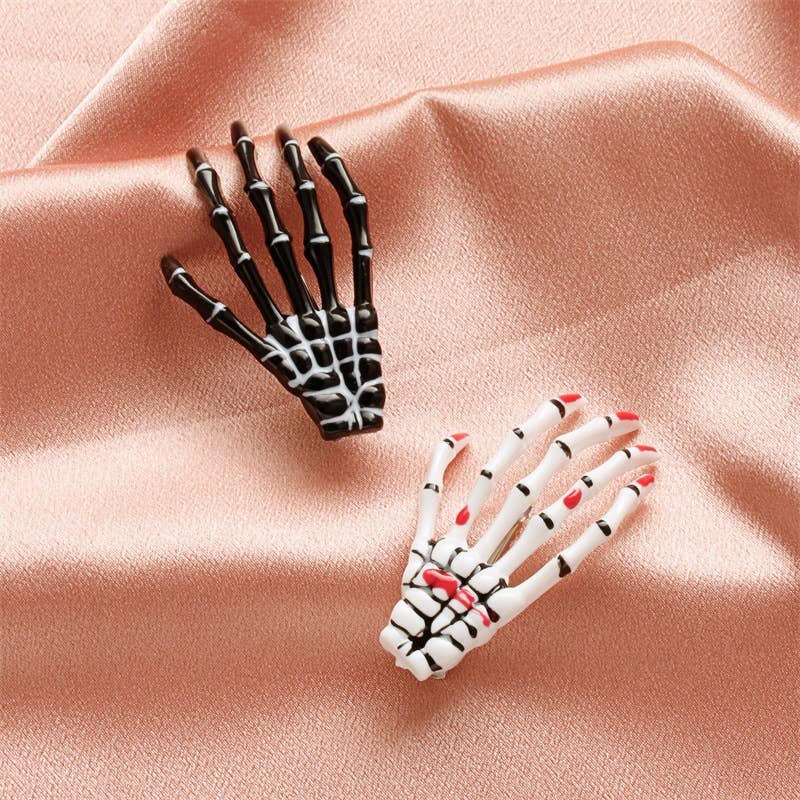 SALINA TRADING INC - Wholesale Hair Clip - Women's - Women Fashion Exaggerated Gothic Skull Hand Bone Blood Clip4