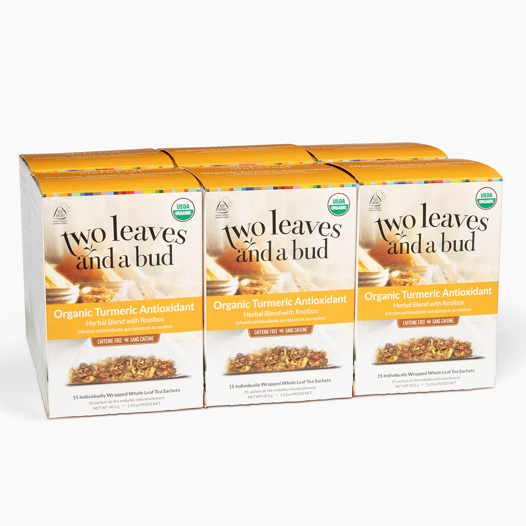 Two Leaves and a Bud - Wholesale Health/Detox Tea - Organic Turmeric Antioxidant - Herbal Blend with Rooibos1