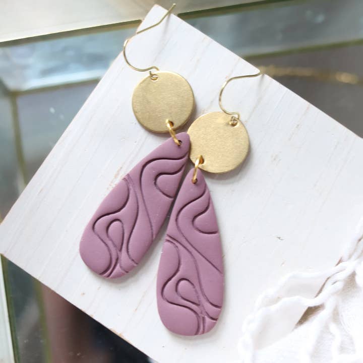 Petal & Posy - Wholesale Stud/Post Earrings - Wayward Wind Polymer Clay Earrings | Choose Your Colour3