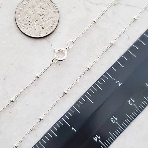 Sosie Designs - Wholesale Link & Chain Necklace - 18" Sterling Silver Satellite Beaded Chain4