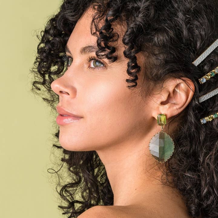 Violet & Brooks - Wholesale Dangle Earrings - Sara Crystal Statement Earrings