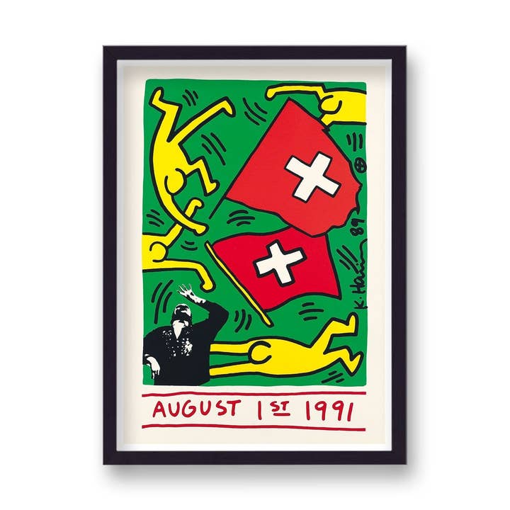 Affiche de l'exposition Keith Haring 1991 à Zurich pour la vente par Gallery Print and Art