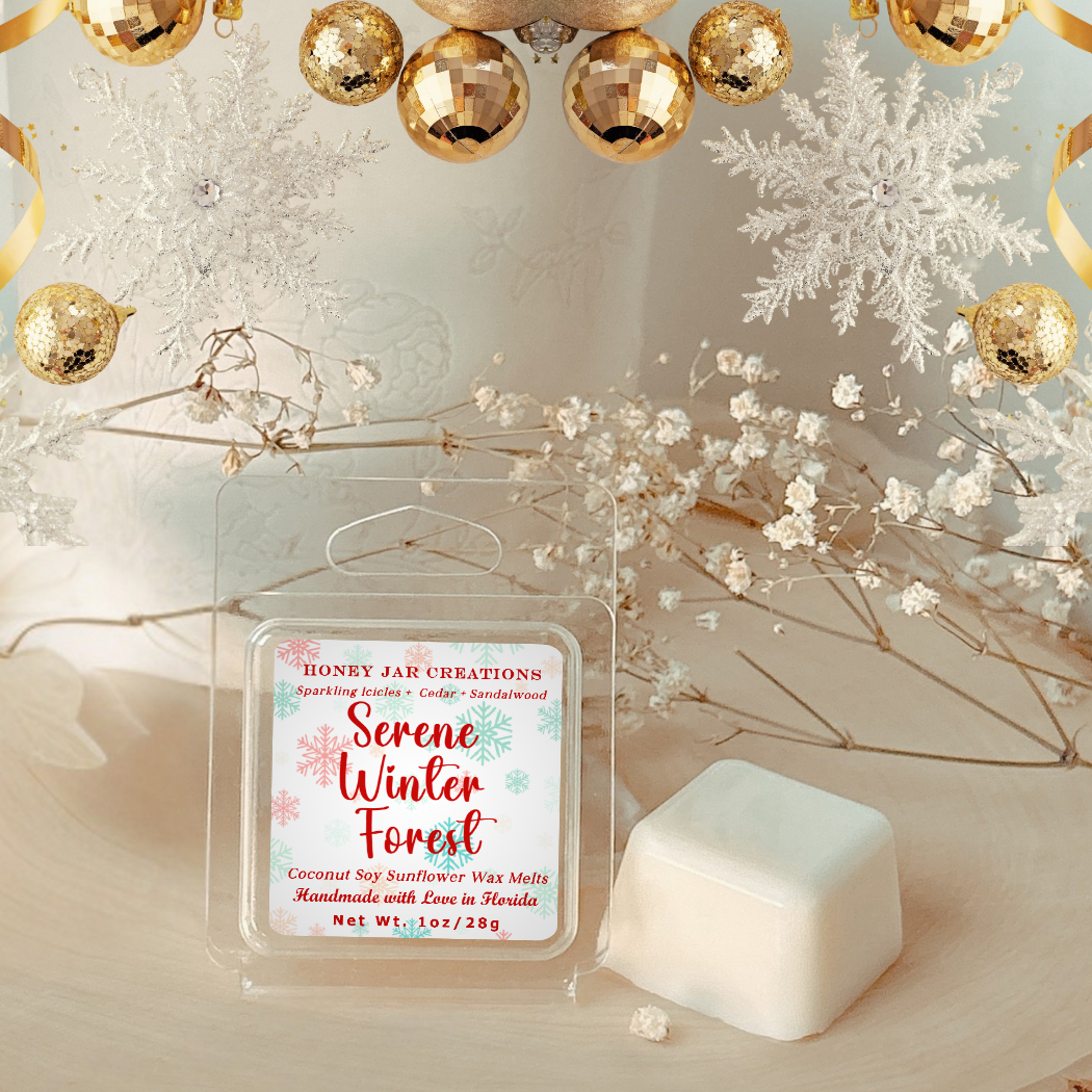 Honey Jar Creations - Wholesale Wax Melt - Serene Winter Forest | Christmas-Inspired | Artisan Wax Melt0