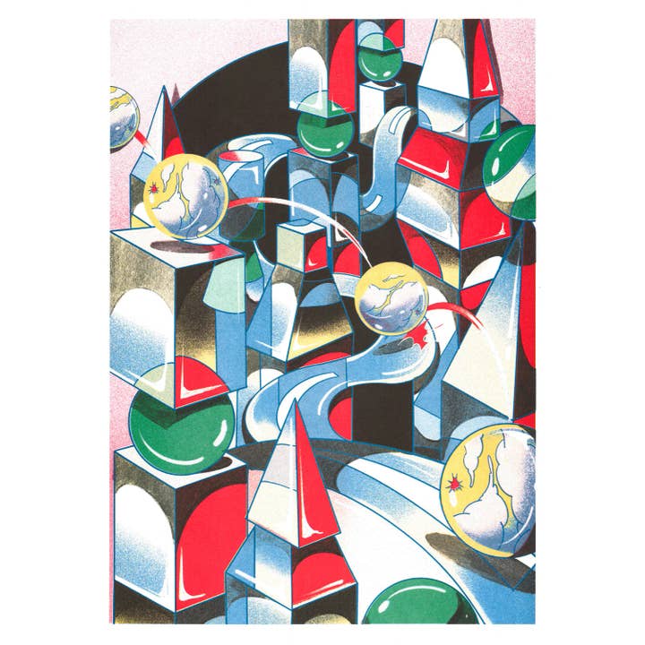 KIBLIND Atelier - Wholesale Poster - A3 poster - Beya Panicha - Cubism Town Night