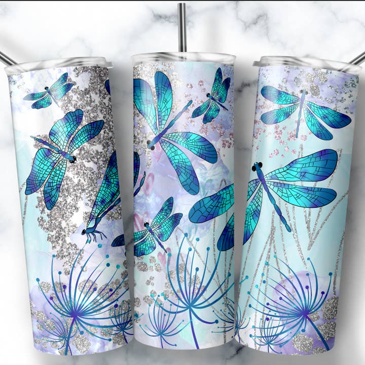 Gobelet libellule, gobelet de jardin, joli gobelet, printemps pour la vente par So Peachy Designs