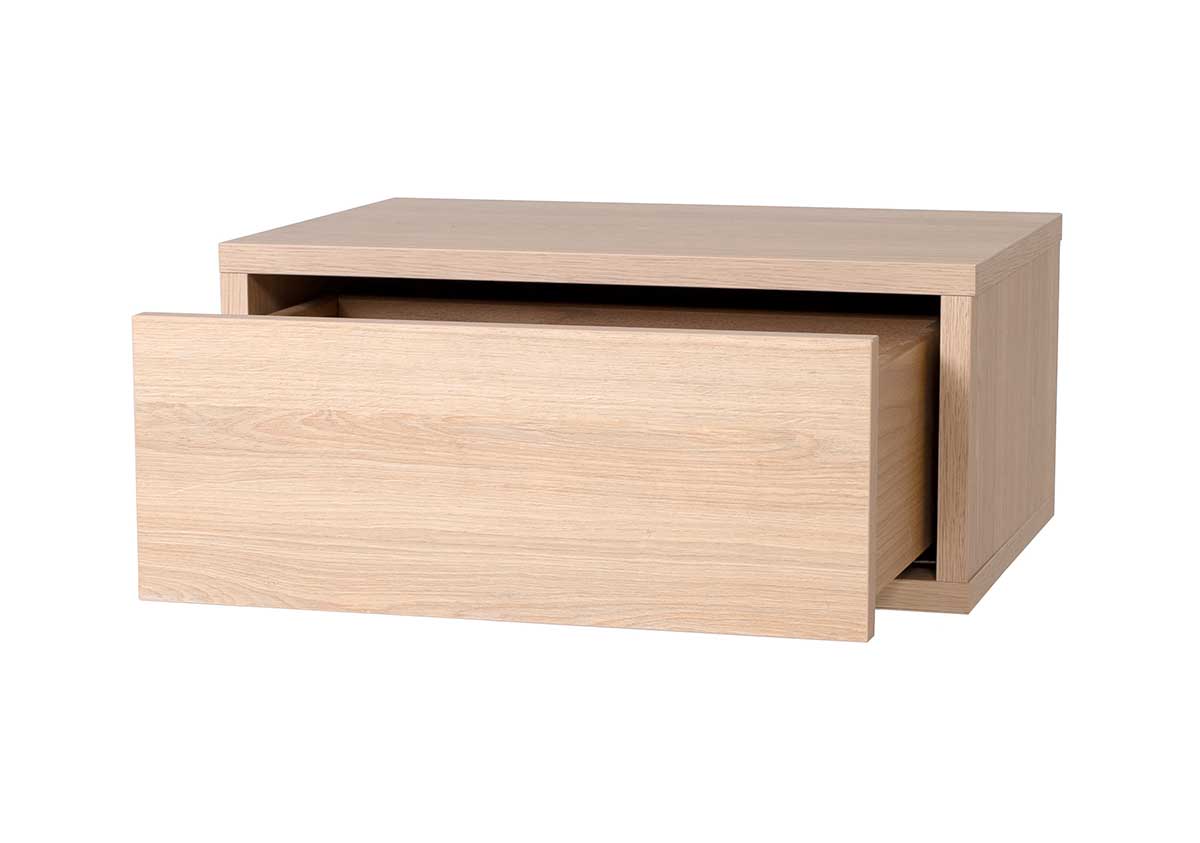 Gdeco - Wholesale Bedroom Furniture - Push 1 Drawer Coffee Table. Oak Melamine 19Mm2