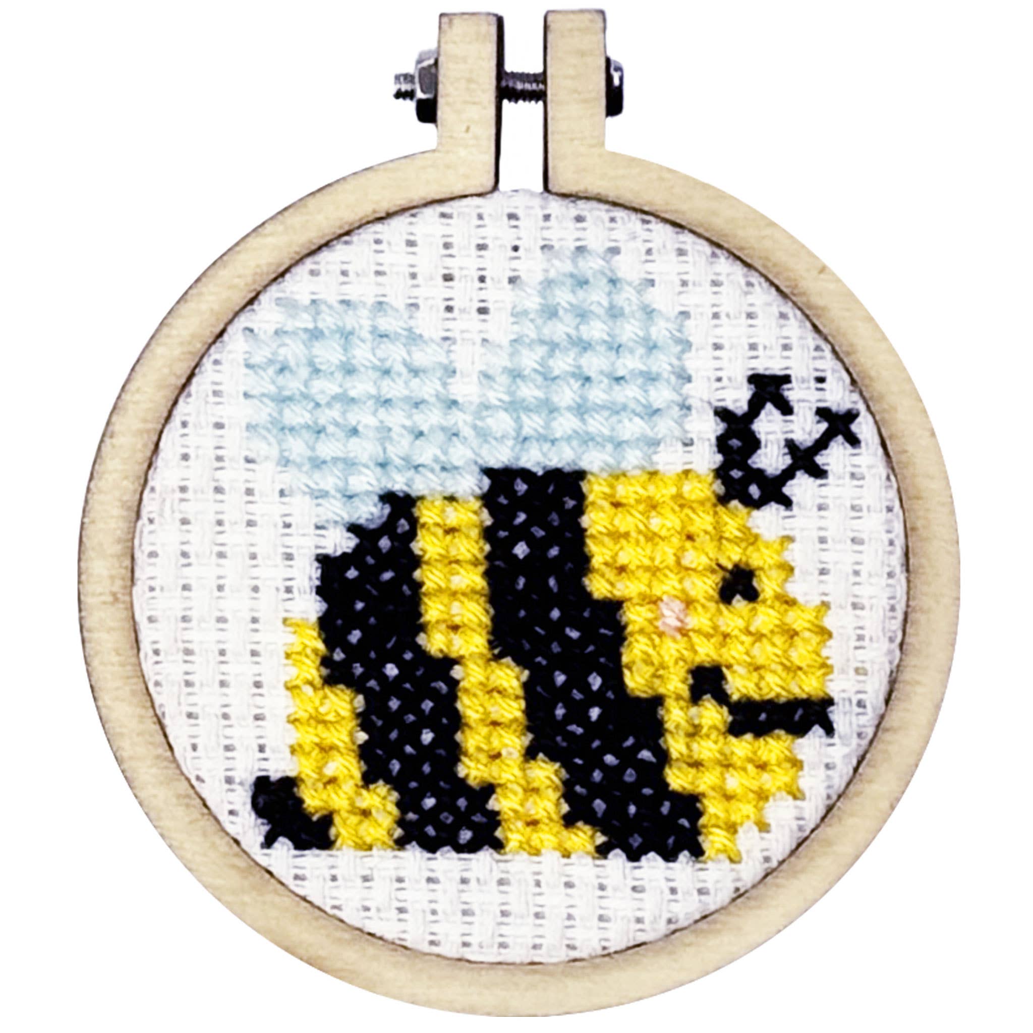 The Crafty Kit Company – wholesale Embroidery/cross-stitch supplies – 'Bee Happy!' Mini Matchbox Cross Stitch Kit5