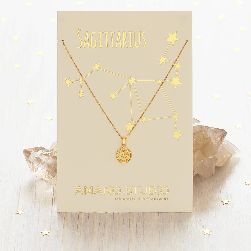 Amano Studio - Wholesale Pendant/Charm Necklace - Tiny Zodiac Medallion- Singles14