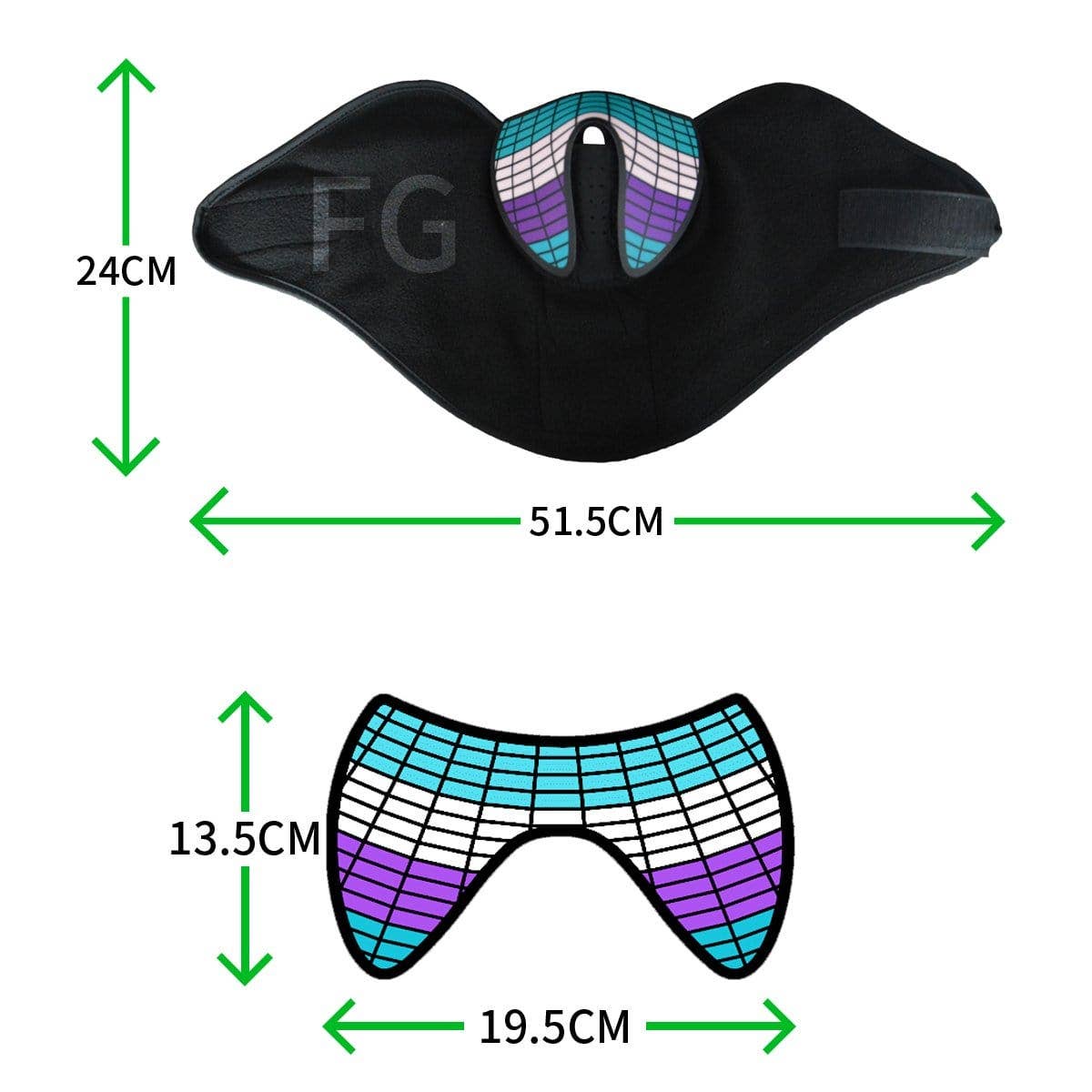 Neva Nude - Wholesale Protective Face Mask/Shield - Mugsy Beatz LED Music Activate Face Masks9