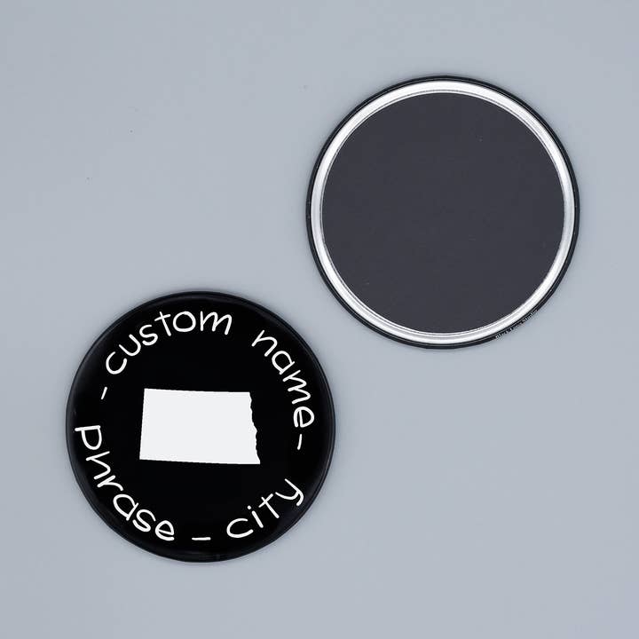 North Dakota - Name Drop Magnet for wholesale by Black Loon Studio